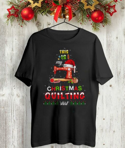 This is my Christmas quilting t-shirt