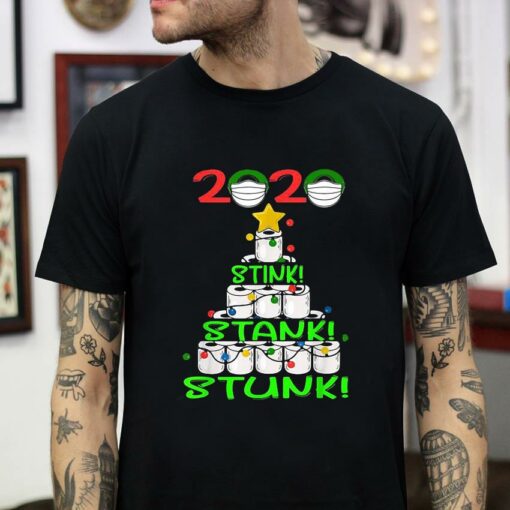 Toilet paper Christmas tree stink stank stunk t-shirt