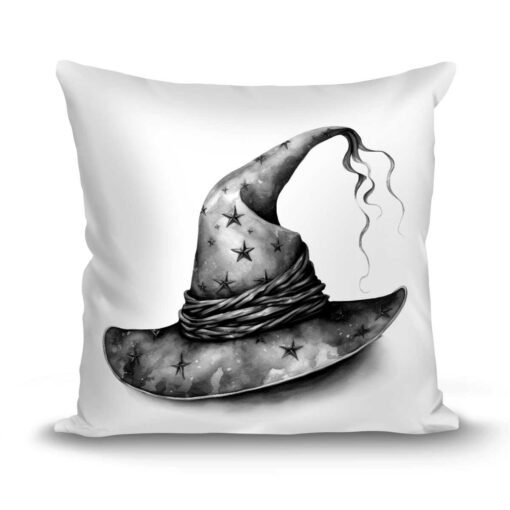 Witch Hat Halloween Pillow, Halloween Decorations, October 31 Pillow, Fall Pillow