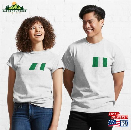 3D Animated Waving Flag Of Nigeria Classic T-Shirt Sweatshirt