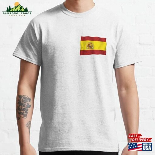 3D Animated Waving Flag Of Spain Classic T-Shirt Unisex