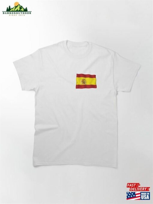 3D Animated Waving Flag Of Spain Classic T-Shirt Unisex