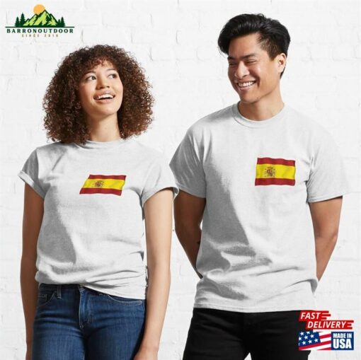 3D Animated Waving Flag Of Spain Classic T-Shirt Unisex