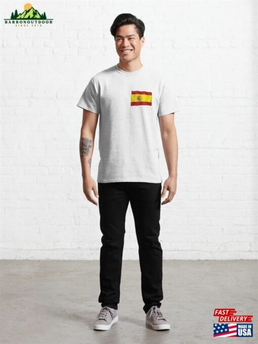 3D Animated Waving Flag Of Spain Classic T-Shirt Unisex