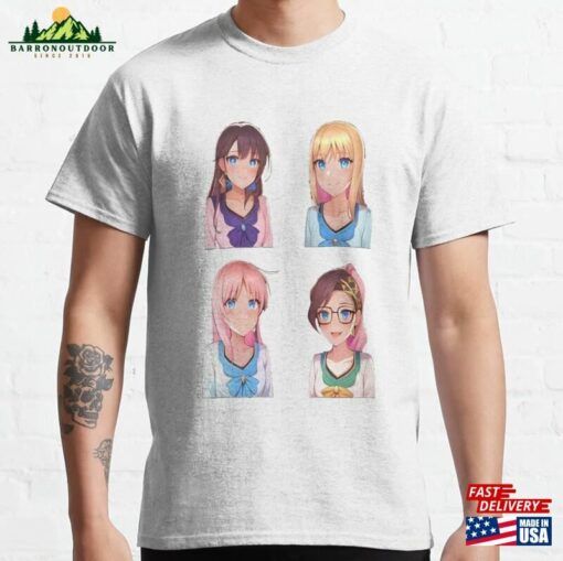 4 Manga Stickers Cute Anime Girl #7! Classic T-Shirt Unisex