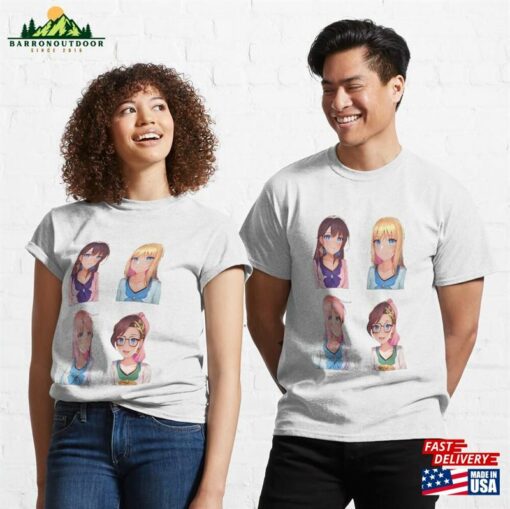 4 Manga Stickers Cute Anime Girl #7! Classic T-Shirt Unisex