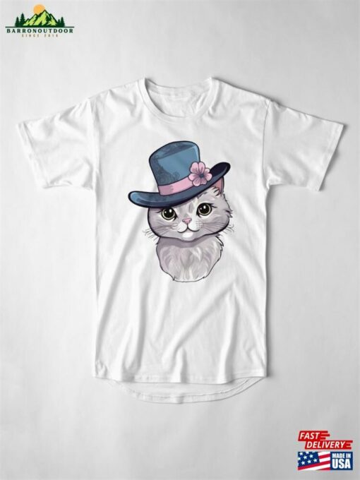 Adorable Cat Fancy Sticker Long T-Shirt Hoodie Sweatshirt