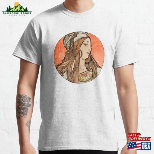 Alfons Mucha 19Th Century Art Nouveau Illustration Vintage Poster Classic T-Shirt Hoodie Unisex