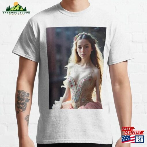 Ballerina Art Portrait Of A Beautiful Woman Wall T-Shirt Sweatshirt