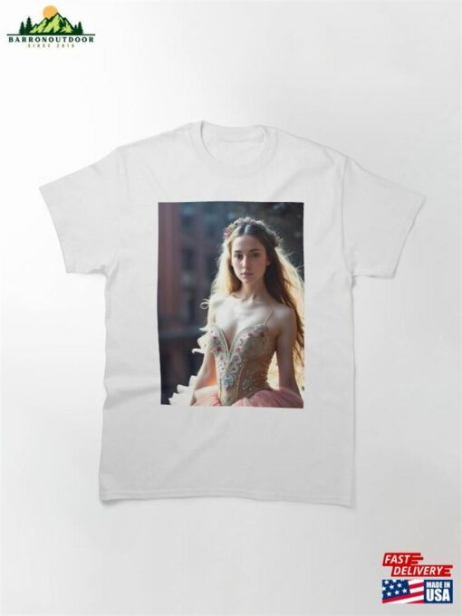 Ballerina Art Portrait Of A Beautiful Woman Wall T-Shirt Sweatshirt