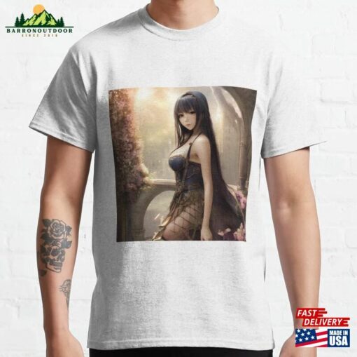 Beautiful Fantasy Anime Girl Classic T-Shirt Hoodie