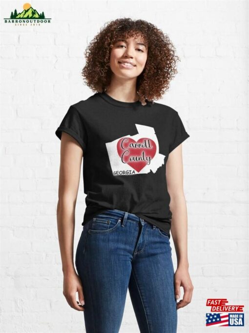 Carroll County Georgia Heart In Outline Classic T-Shirt Unisex Sweatshirt