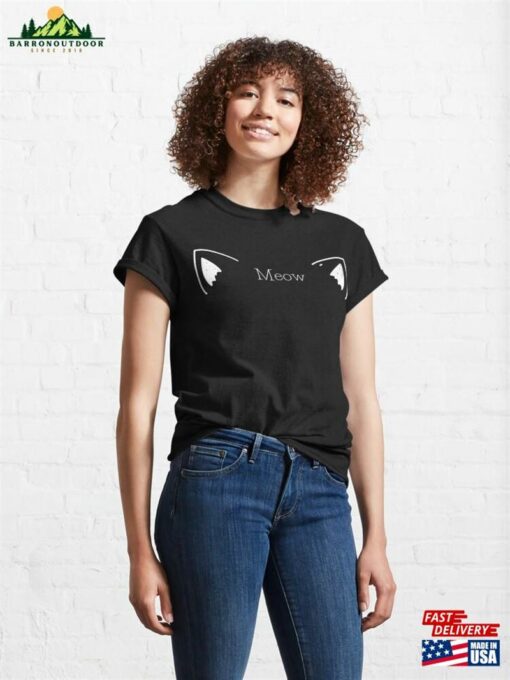 Cat Ears Meow Classic T-Shirt Unisex