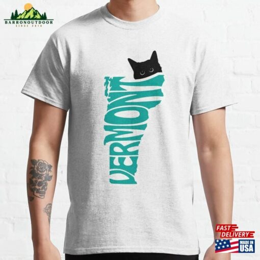 Cat Loves Vermont Classic T-Shirt Hoodie Sweatshirt