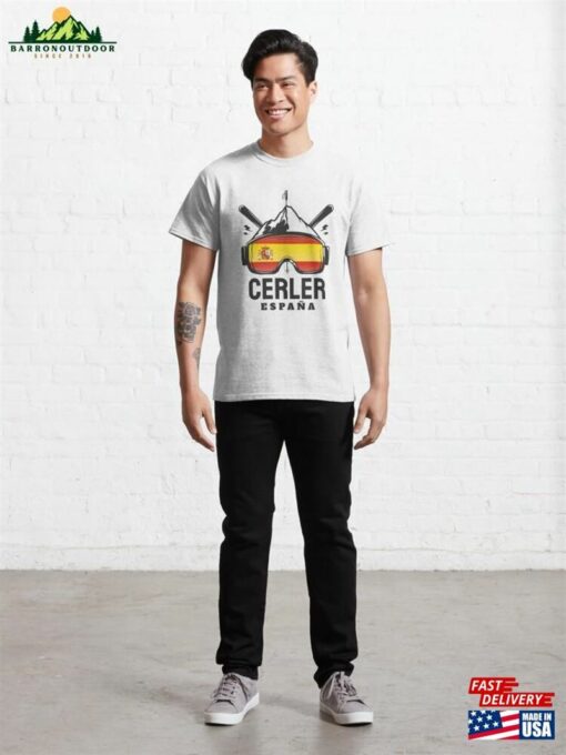 Cerler Spain Ski Skiing Souvenir Classic T-Shirt Hoodie