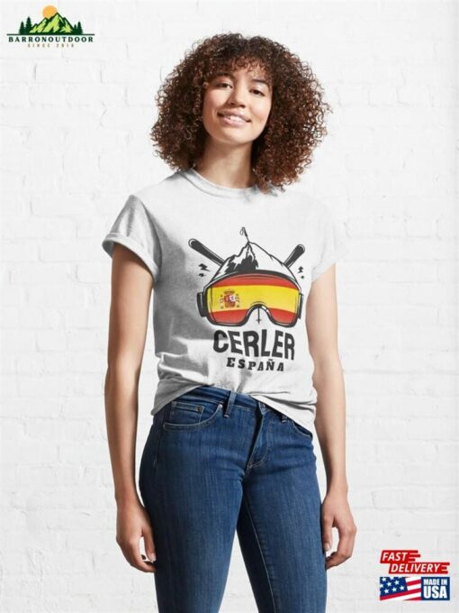 Cerler Spain Ski Skiing Souvenir Classic T-Shirt Hoodie