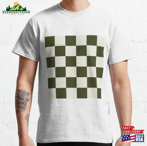 Checkered (Dark Olive Green) Classic T-Shirt Sweatshirt