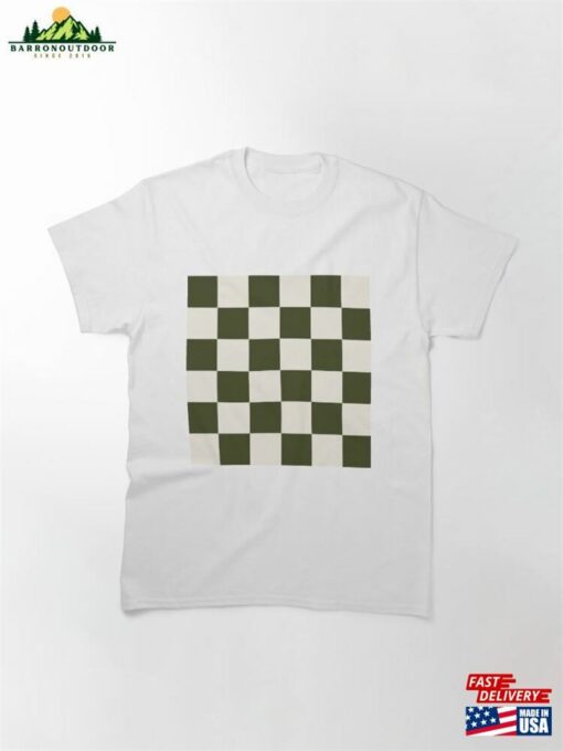 Checkered (Dark Olive Green) Classic T-Shirt Sweatshirt