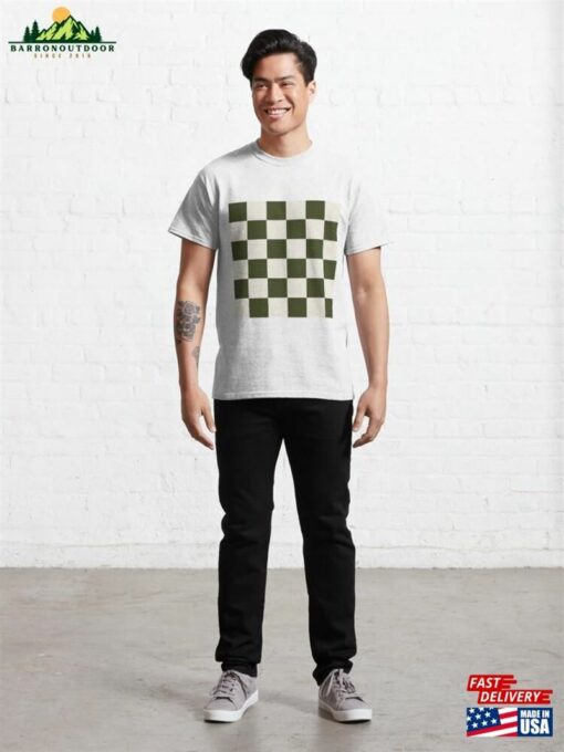 Checkered (Dark Olive Green) Classic T-Shirt Sweatshirt