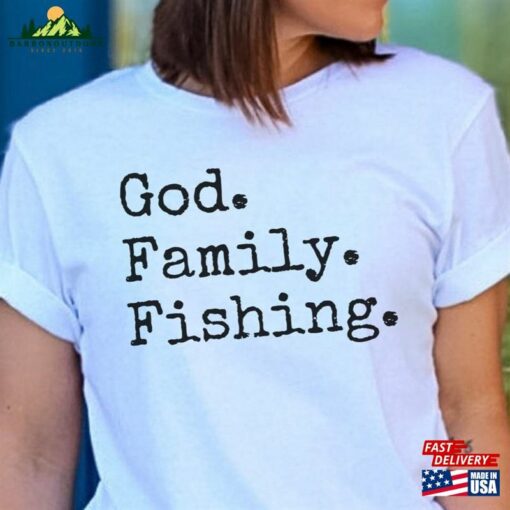 Christian Fishing Present For Fisherman Shirt Women God And T-Shirt Angling Lucky Gift Father’s Day Hoodie