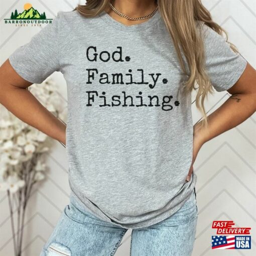 Christian Fishing Present For Fisherman Shirt Women God And T-Shirt Angling Lucky Gift Father’s Day Hoodie