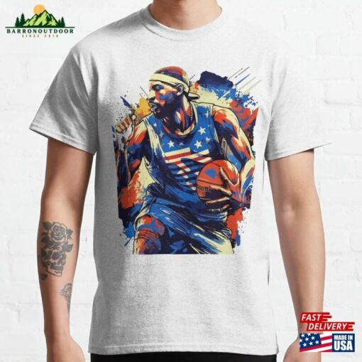 Copia De Flaming Patriotism American Football Player Graffiti 1 Classic T-Shirt Sweatshirt Hoodie