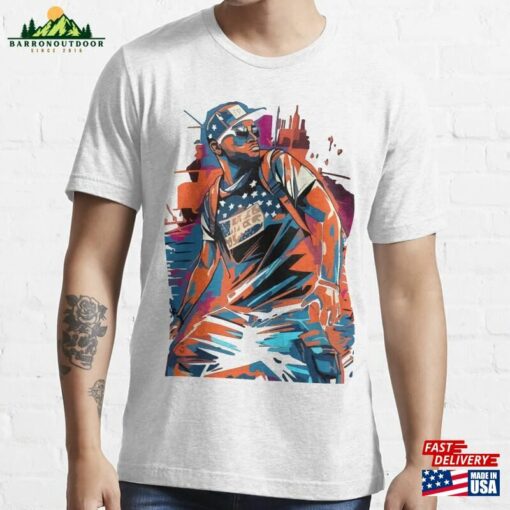 Copia De Flaming Patriotism American Football Player Graffiti 1 Essential T-Shirt Hoodie