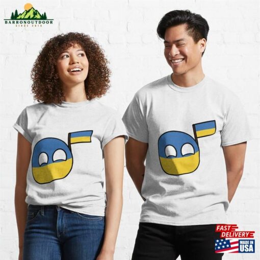 Countryballs And Their Flag Ukraineball Classic T-Shirt Unisex Sweatshirt