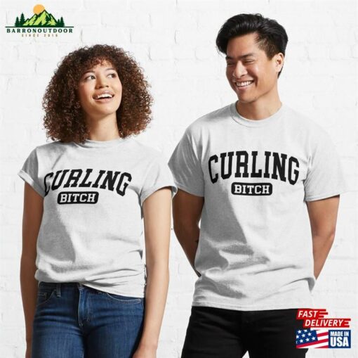 Curling Girl Sweatshirt Funny Tshirt Gift Idea For Women Mom Unisex Classic T-Shirt