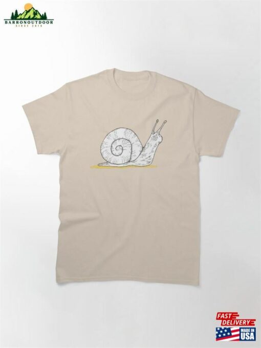 Cute Garden Snail Drawing Illustration Classic T-Shirt Hoodie