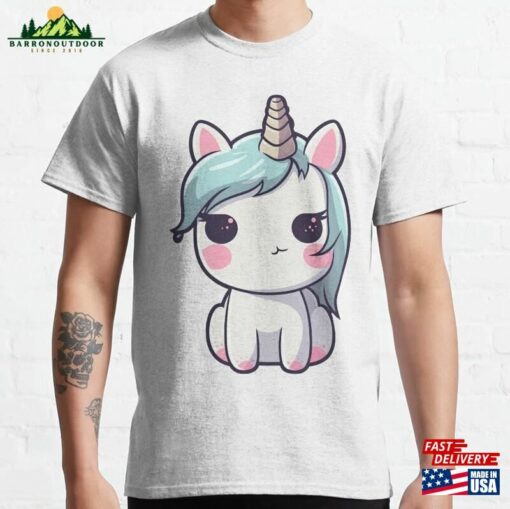 Cute Unicorn In Kawaii Style Classic T-Shirt