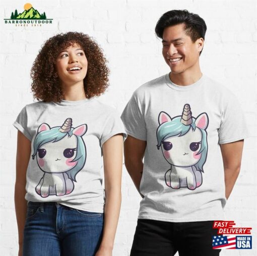 Cute Unicorn In Kawaii Style Classic T-Shirt