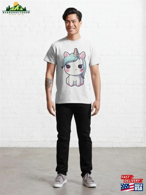 Cute Unicorn In Kawaii Style Classic T-Shirt