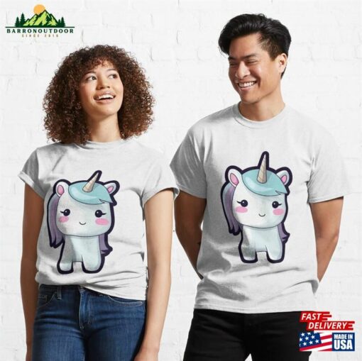 Cute Unicorn In Kawaii Style Classic T-Shirt Unisex