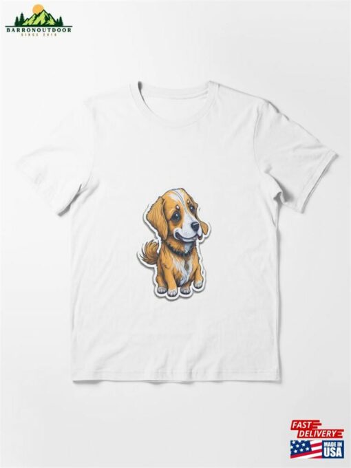 Dog With Golden Necklace Sticker Essential T-Shirt Unisex