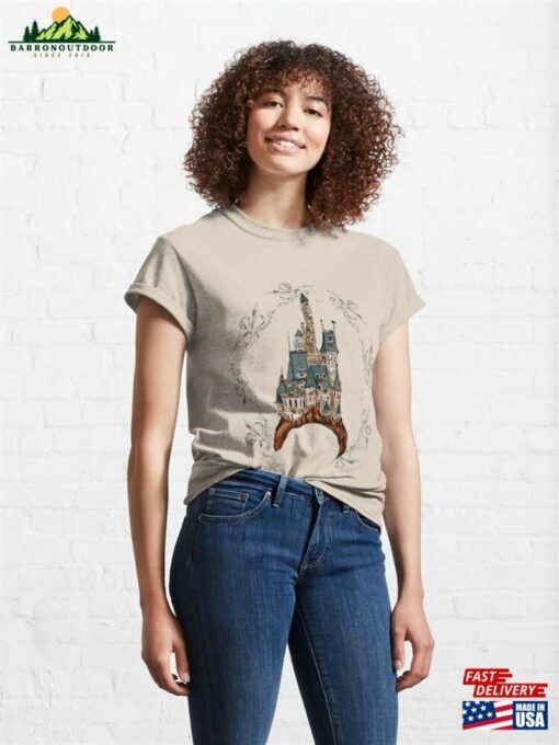 Fantasy Castle Royalcore Watercolor Dragon Frame Classic T-Shirt