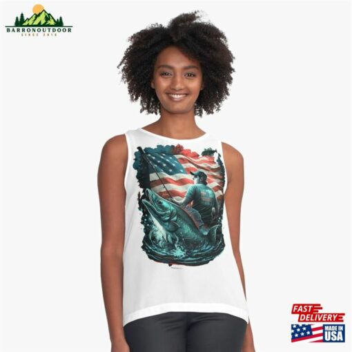 Fishing With American Pride A Patriotic Angler’s Journey Sleeveless Top Sweatshirt Unisex