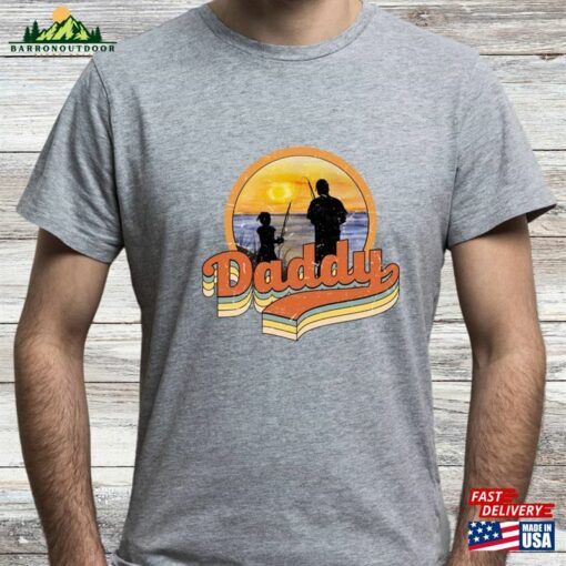 Fishing With Kid Daddy T-Shirts Shirt Husband Gift T-Shirt Classic