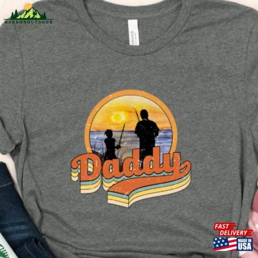 Fishing With Kid Daddy T-Shirts Shirt Husband Gift T-Shirt Classic