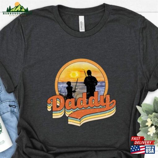 Fishing With Kid Daddy T-Shirts Shirt Husband Gift T-Shirt Classic