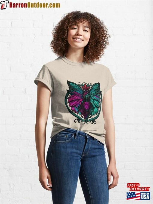 Fluttering Beauty An Illustration Of A Stunning Moth Classic T-Shirt Sweatshirt Unisex