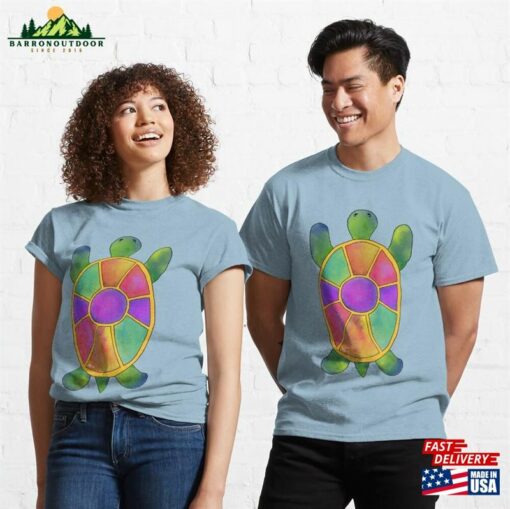 Fun Colourful Turtle Light Variant Classic T-Shirt Sweatshirt