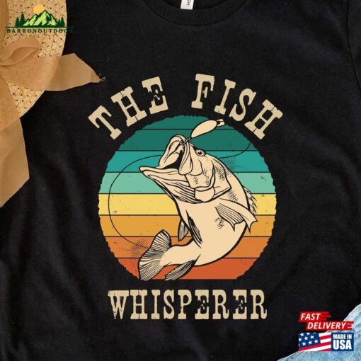 Funny Fishing Lover Shirt Vintage Fish Whisperer Fisherman Gift Father’s Day T-Shirt Classic