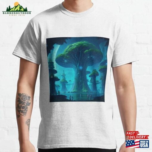 Giant Alien Tree Fantasy Art Classic T-Shirt Sweatshirt Unisex