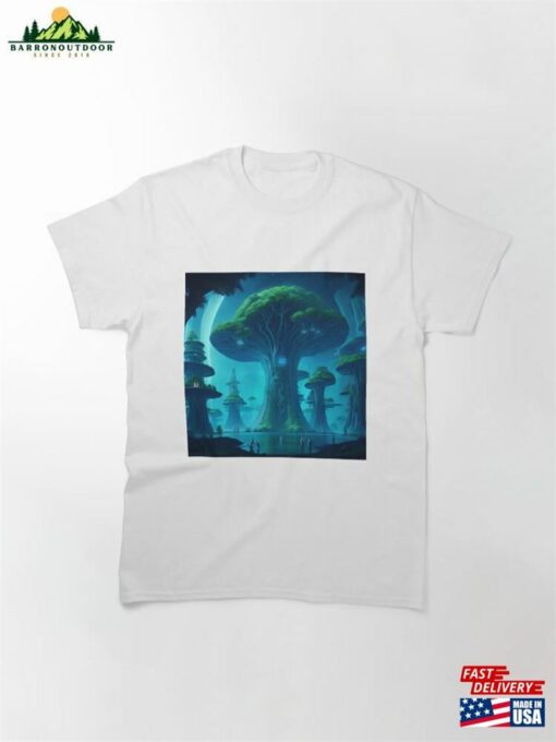 Giant Alien Tree Fantasy Art Classic T-Shirt Sweatshirt Unisex