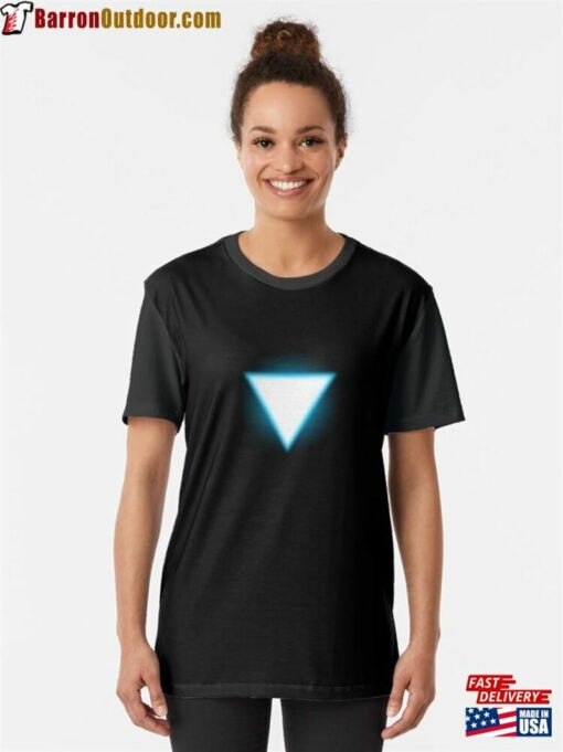 Glowing Blue Triangle Graphic T-Shirt Sweatshirt Classic