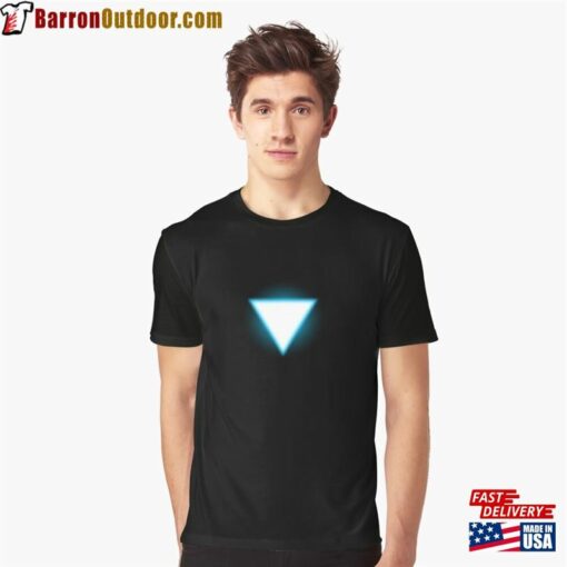 Glowing Blue Triangle Graphic T-Shirt Sweatshirt Classic