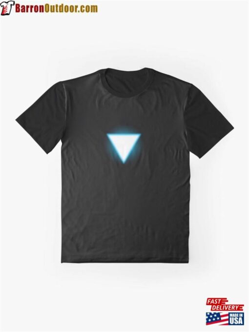 Glowing Blue Triangle Graphic T-Shirt Sweatshirt Classic