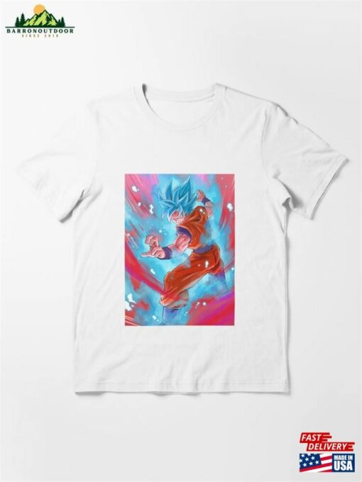 Goku Super Saiyan Blue Kaioken Dragon Ball Fanart Essential T-Shirt Unisex