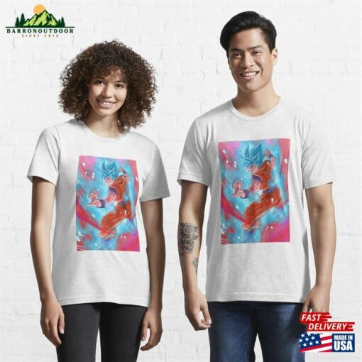 Goku Super Saiyan Blue Kaioken Dragon Ball Fanart Essential T-Shirt Unisex